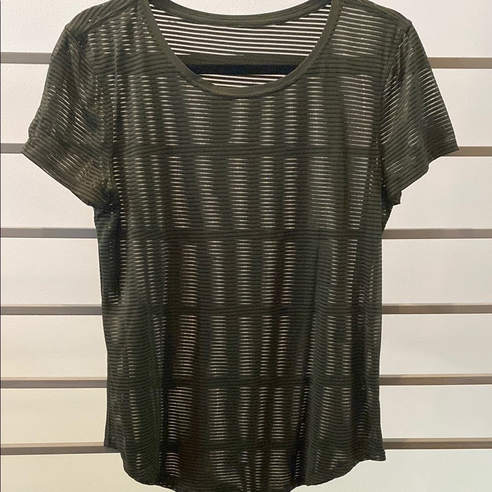 Striped Black Sheer Women's Top